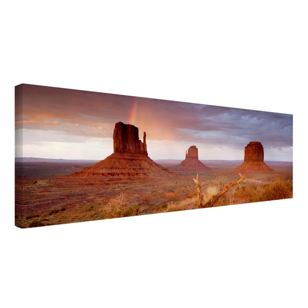 Cuadros de paisajes de montañas Monument Valley At Sunset
