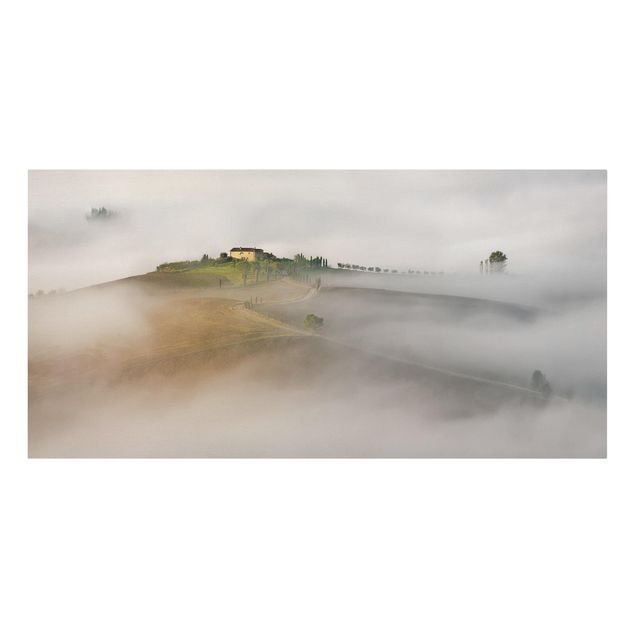 Cuadros paisajes naturaleza Morning Fog In The Tuscany