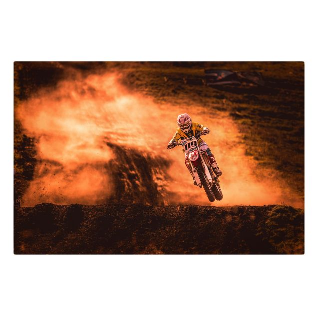 Cuadros naranja Motocross In The Dust