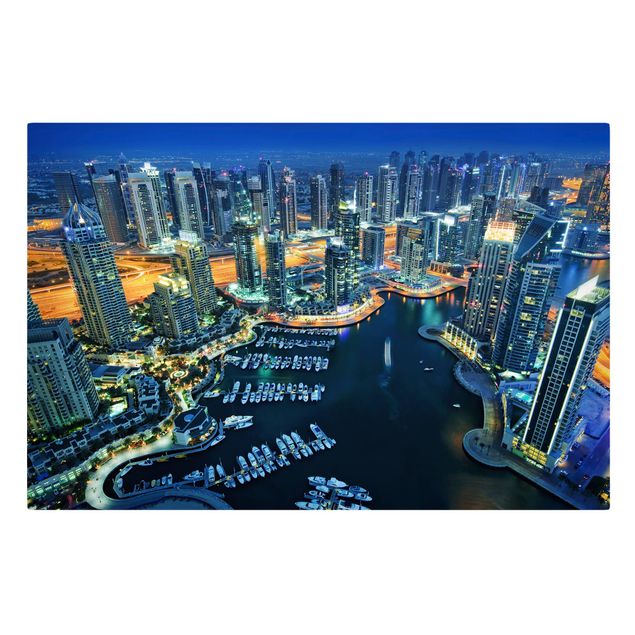 Lienzos ciudades Dubai Marina At Night