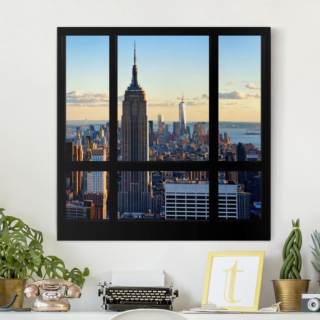Decoración de cocinas New York Window View Of The Empire State Building