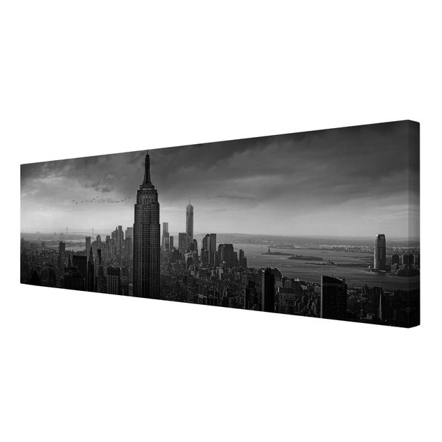 Lienzos en blanco y negro New York Rockefeller View