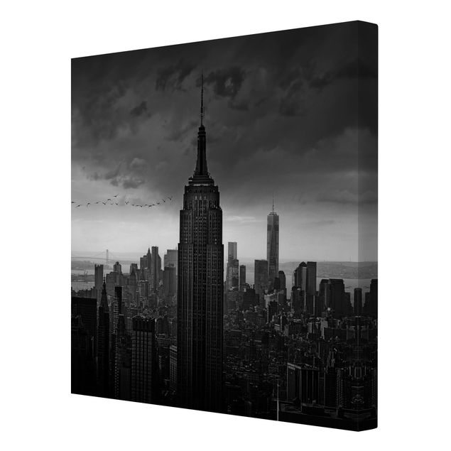 Lienzos en blanco y negro New York Rockefeller View