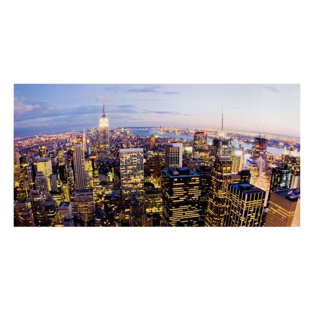Lienzos ciudades del mundo New York Skyline At Night