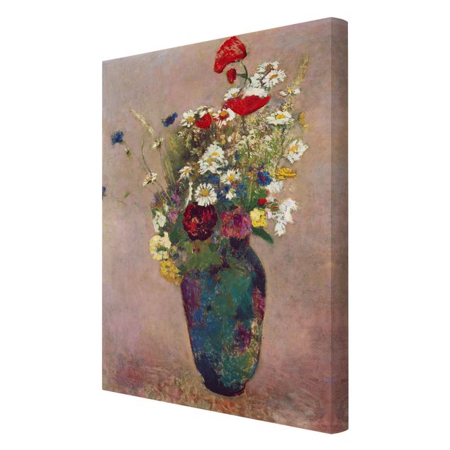 Lienzos flores Odilon Redon - Flower Vase with Poppies