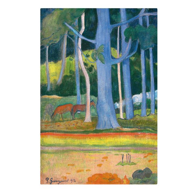 Estilos artísticos Paul Gauguin - Landscape with blue Tree Trunks