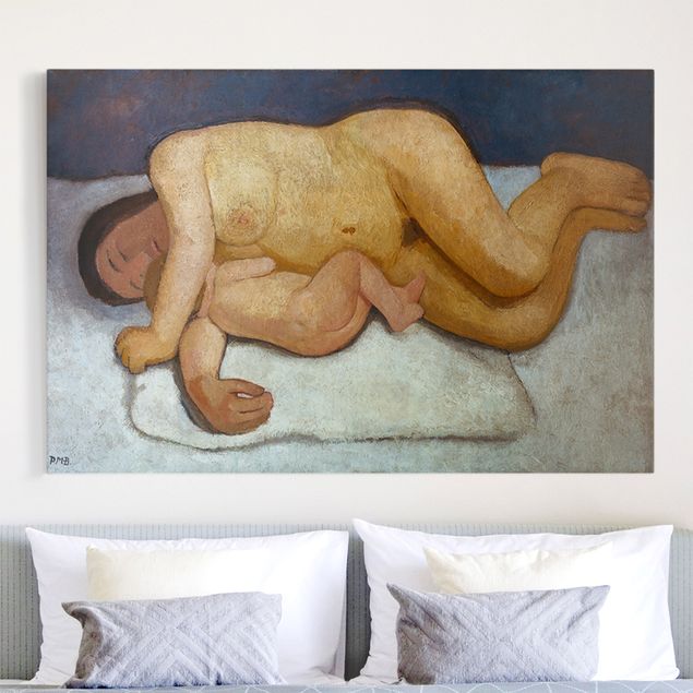 Cuadros Expresionismo Paula Modersohn-Becker - Reclining Mother and Child