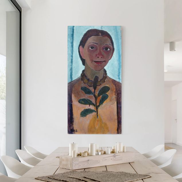 Decoración en la cocina Paula Modersohn-Becker - Self-Portrait With Camellia Twig
