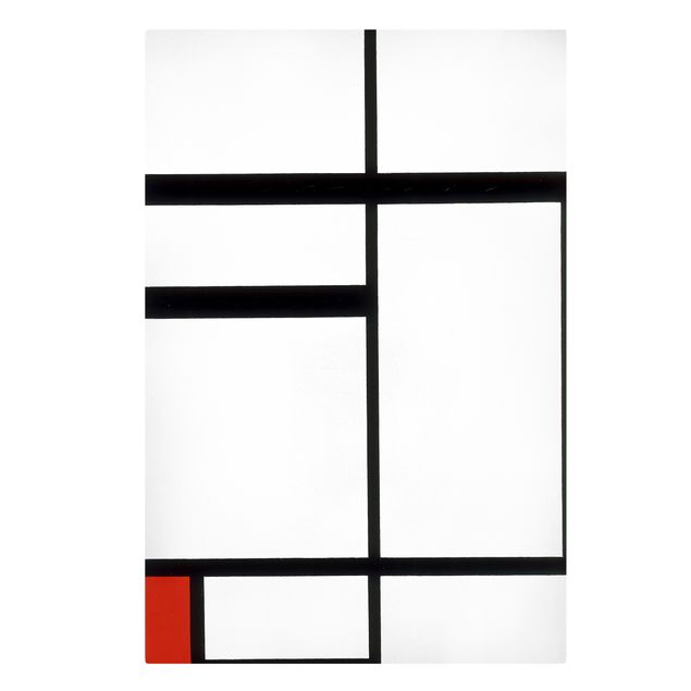 Lienzos de cuadros famosos Piet Mondrian - Composition with Red, Black and White