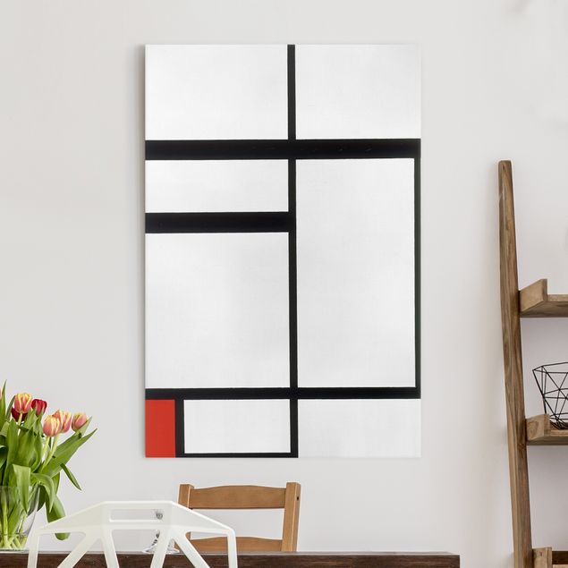 Decoración cocina Piet Mondrian - Composition with Red, Black and White