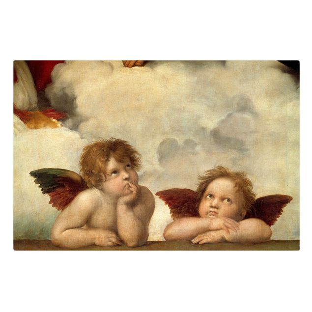 Lienzos de cuadros famosos Raffael - Two Angels. Detail from The Sistine Madonna