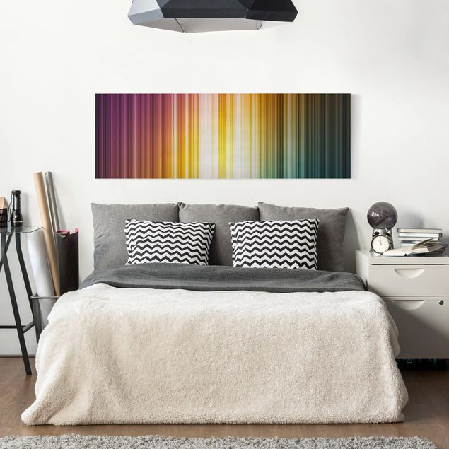 Lienzo abstracto grande Rainbow Light