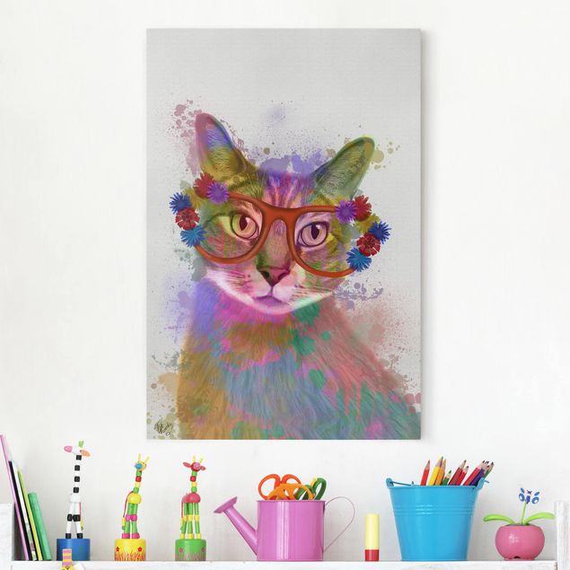Decoración habitación infantil Rainbow Splash Cat