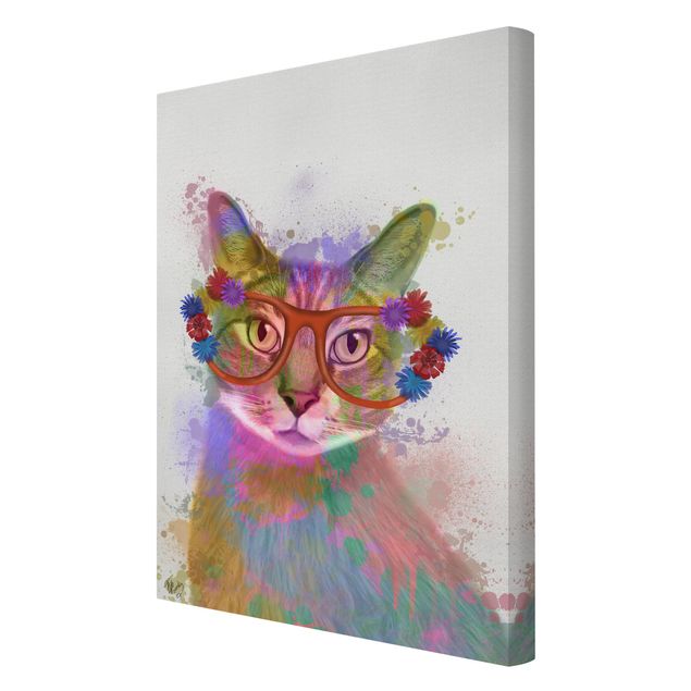 Cuadros de animales Rainbow Splash Cat