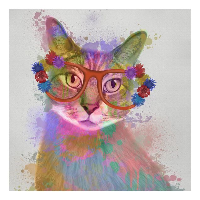 Cuadros decorativos modernos Rainbow Splash Cat
