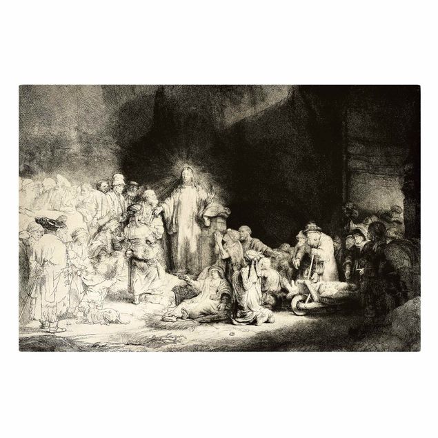 Cuadros famosos Rembrandt van Rijn - Christ healing the Sick. The Hundred Guilder