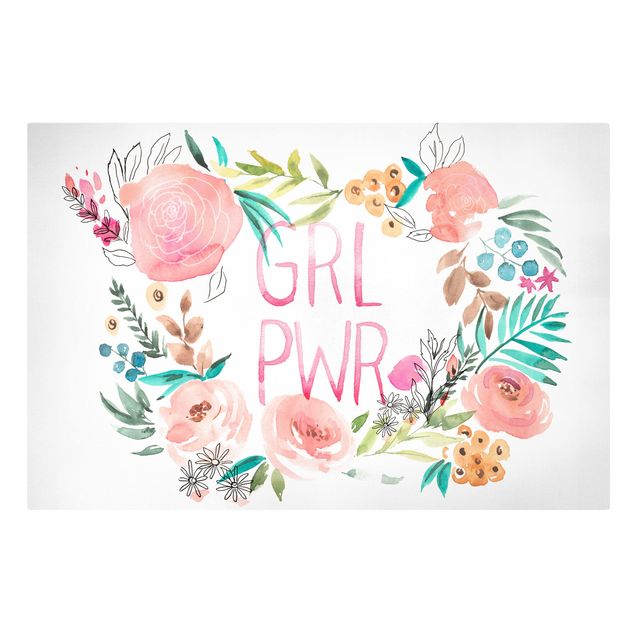 Cuadros decorativos Pink Flowers - Girl Power
