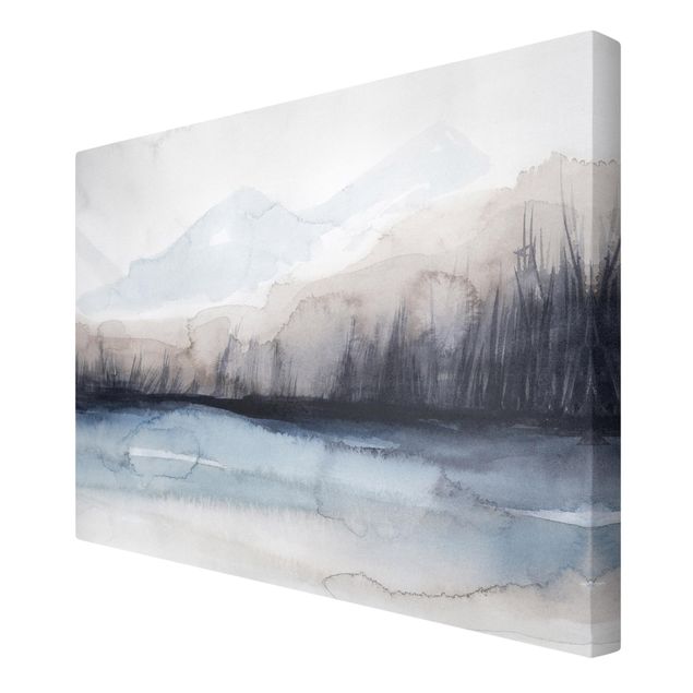 Lienzo abstracto Lakeside With Mountains I