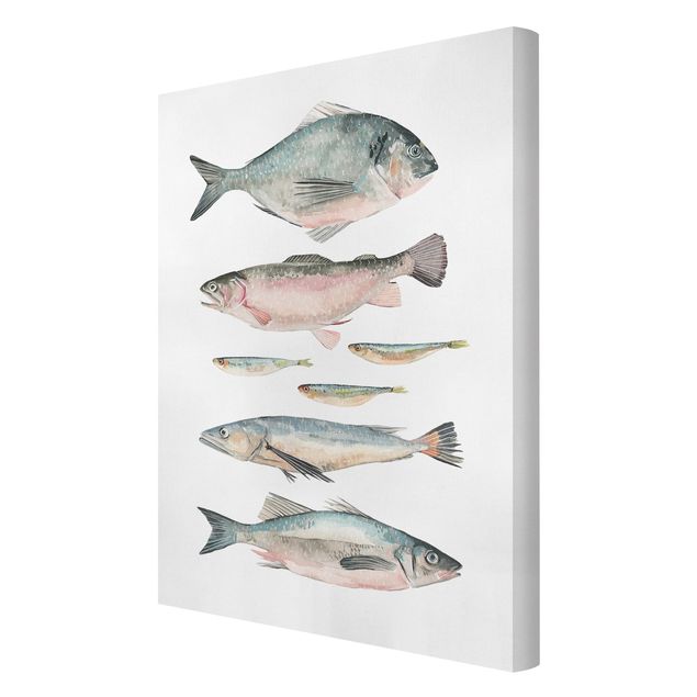 Cuadros infantiles animales Seven Fish In Watercolour II