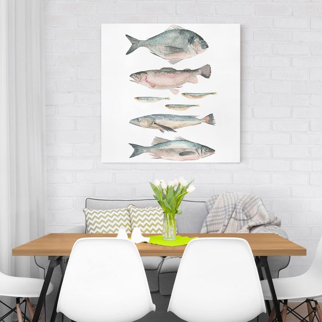 Cuadros de peces Seven Fish In Watercolour II
