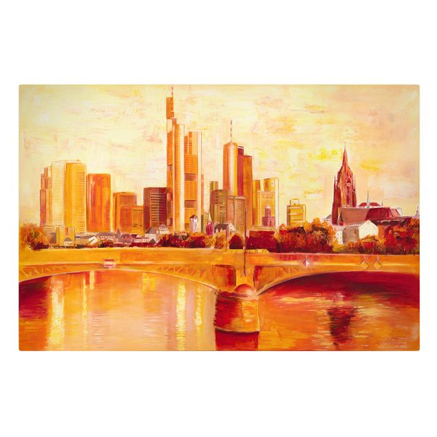 Lienzos de cuadros famosos Petra Schüßler - Skyline Frankfurt