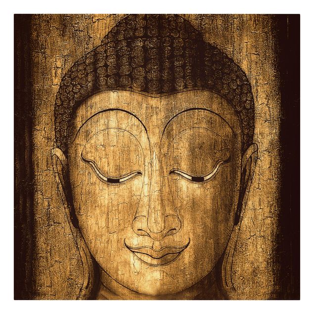 Cuadros marrón Smiling Buddha