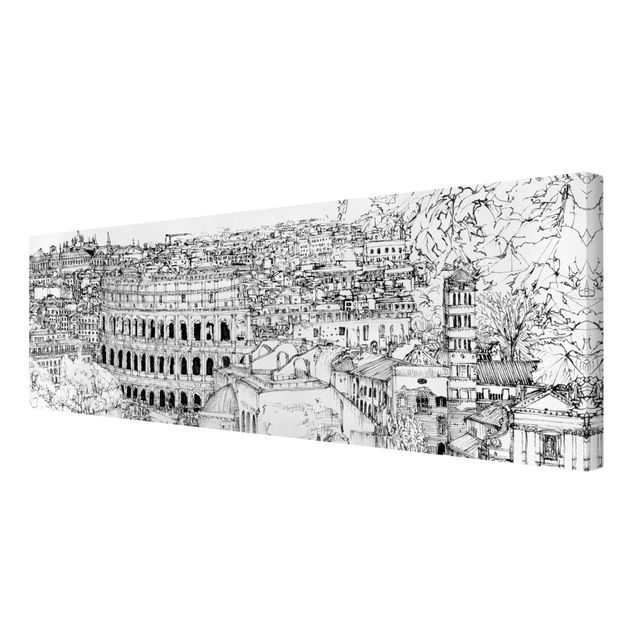 Cuadros modernos blanco y negro City Study - Rome