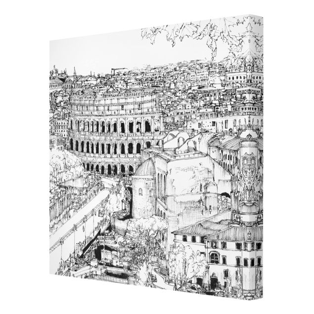 Cuadros a blanco y negro City Study - Rome