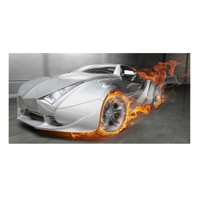 Cuadros modernos Supercar In Flames