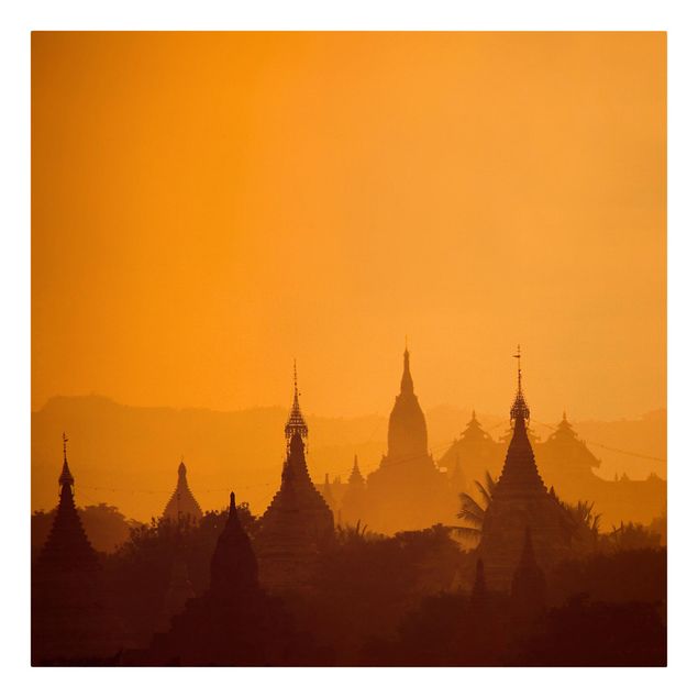Lienzos zen Temple City In Myanmar