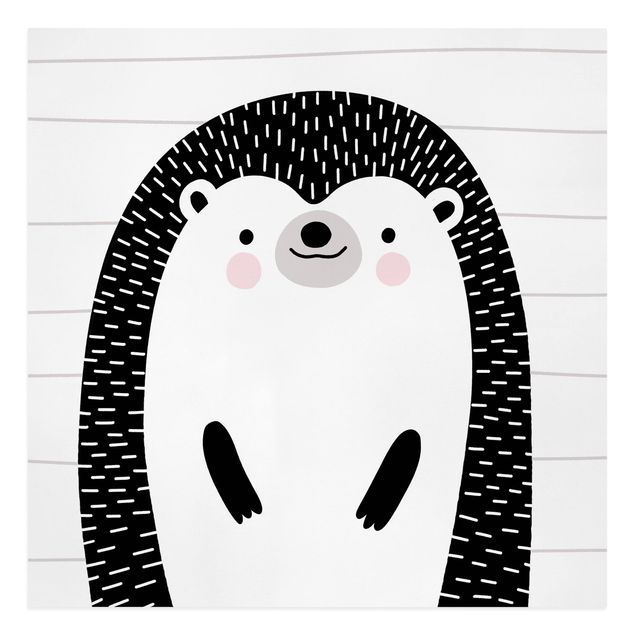 Cuadros a blanco y negro Zoo With Patterns - Hedgehog
