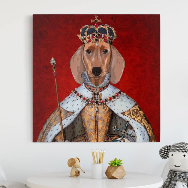 Lienzo perro Animal Portrait - Dachshund Queen