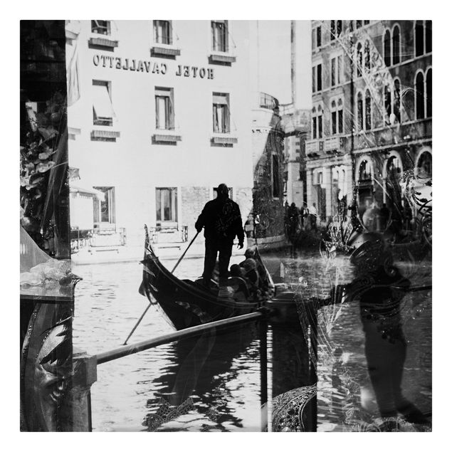Lienzos blanco y negro Venice Reflections