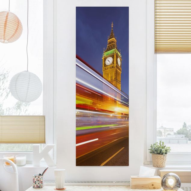 cuadros-arquitectura-skyline-londres Traffic in London at the Big Ben at night