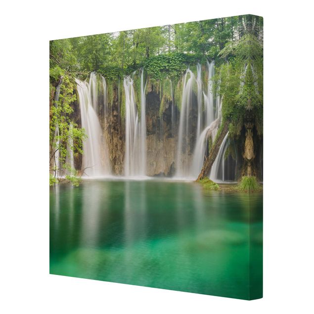Lienzos de bosques Waterfall Plitvice Lakes