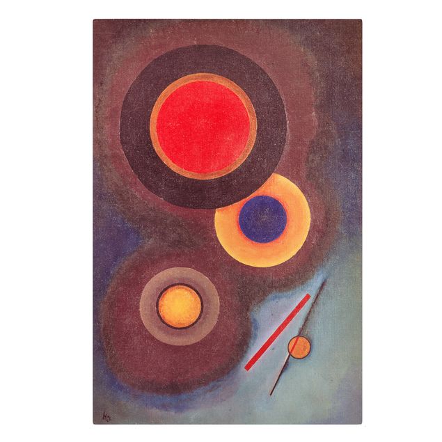 Lienzos de cuadros famosos Wassily Kandinsky - Circles And Lines