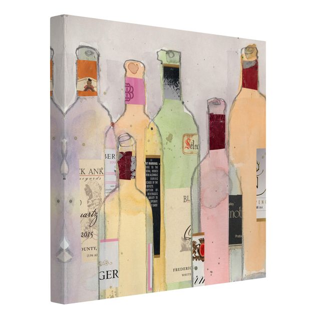 Lienzos Wine Bottles In Watercolour I