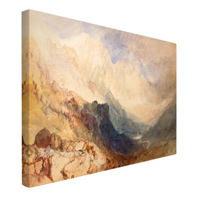 Estilos artísticos William Turner - View along an Alpine Valley, possibly the Val d'Aosta