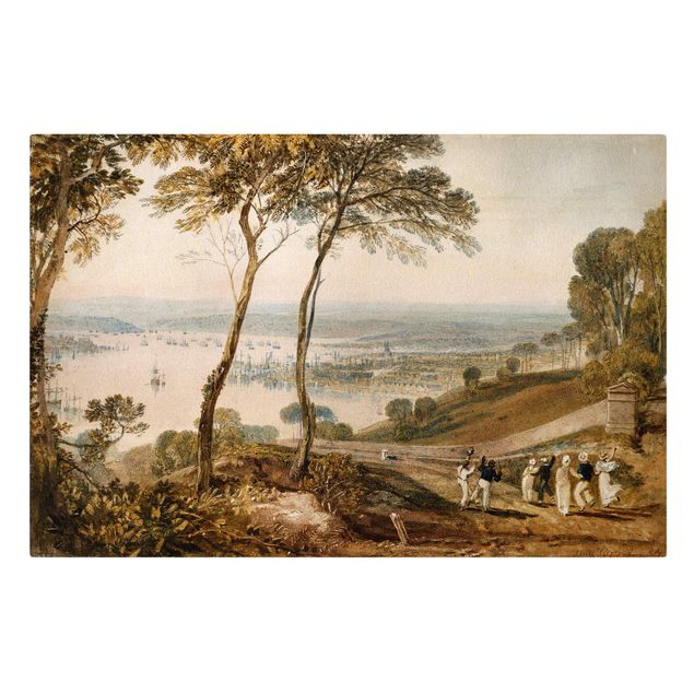 Cuadro con paisajes William Turner - Plymouth Dock, from near Mount Edgecumbe