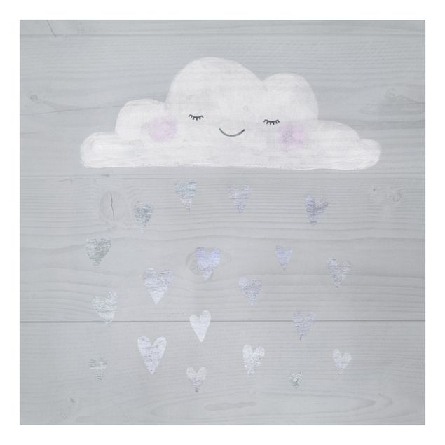Cuadros decorativos Cloud With Silver Hearts