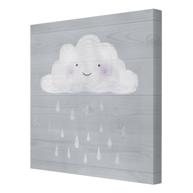 Lienzos Cloud With Silver Raindrops