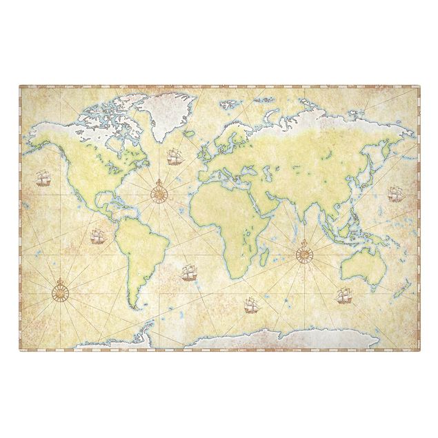 Cuadros verdes World Map
