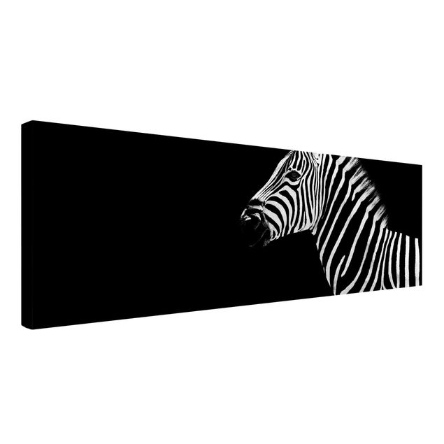 Lienzos en blanco y negro Zebra Safari Art