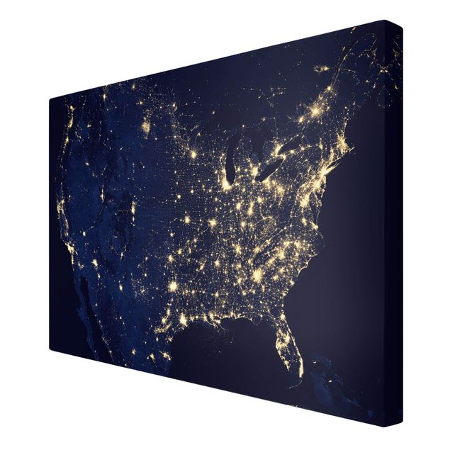 Cuadros decorativos NASA Picture USA From Space By Night