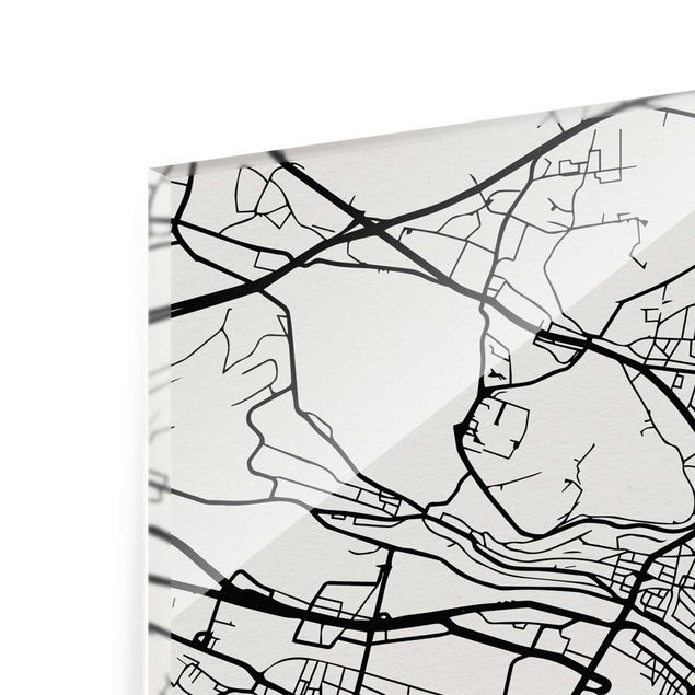Tableros magnéticos de vidrio Zurich City Map - Classic