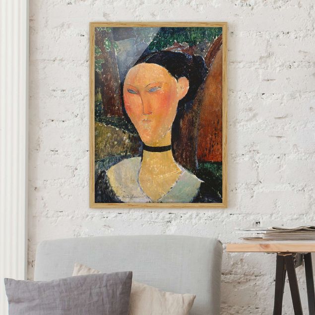 Decoración de cocinas Amedeo Modigliani - Woman with a velvet Neckband