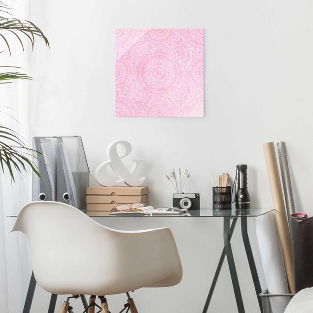 Láminas de cuadros famosos Pattern Mandala Light Pink