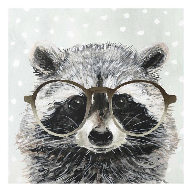 Cuadros de animales Animals With Glasses - Raccoon