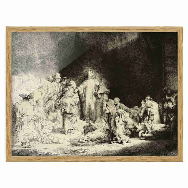 Láminas cuadros famosos Rembrandt van Rijn - Christ healing the Sick. The Hundred Guilder