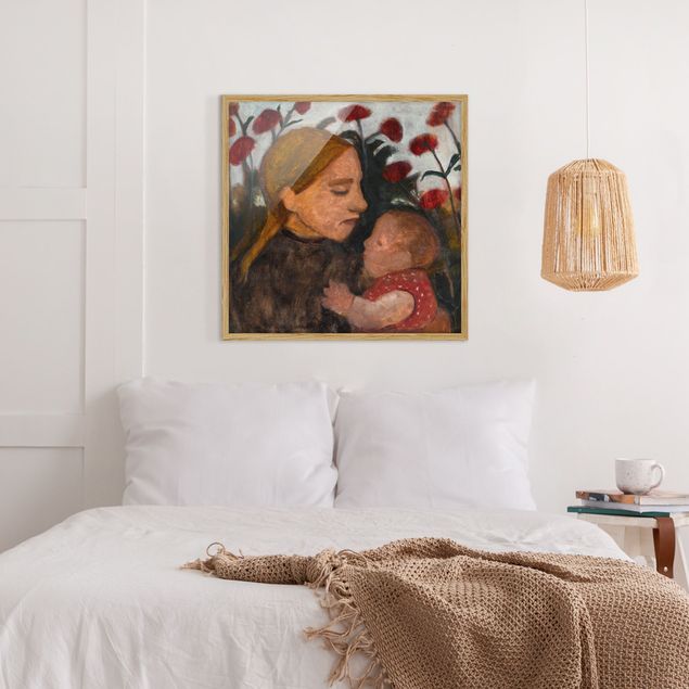 Pósters enmarcados de cuadros famosos Paula Modersohn-Becker - Girl with Child